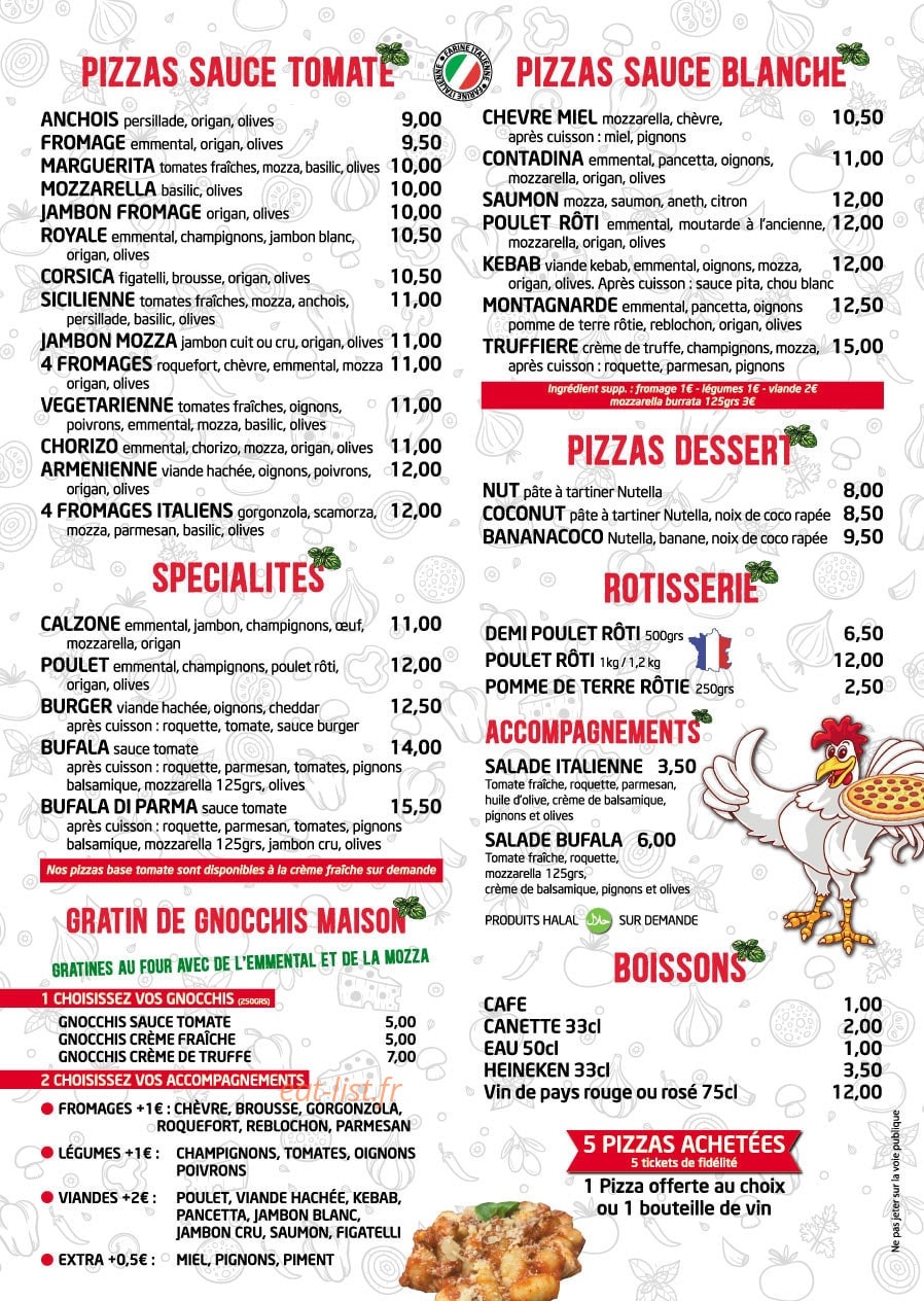 Chez Chris — carte page 1