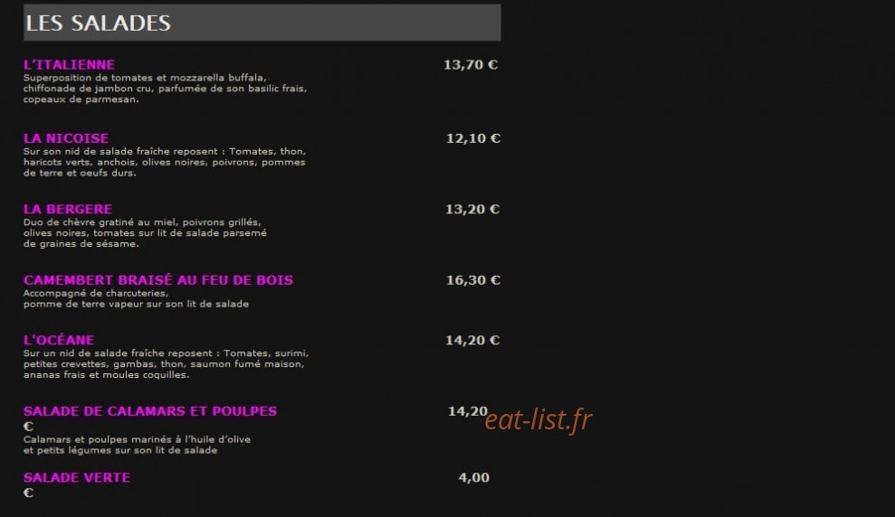 Chez Yannick — carte page 7