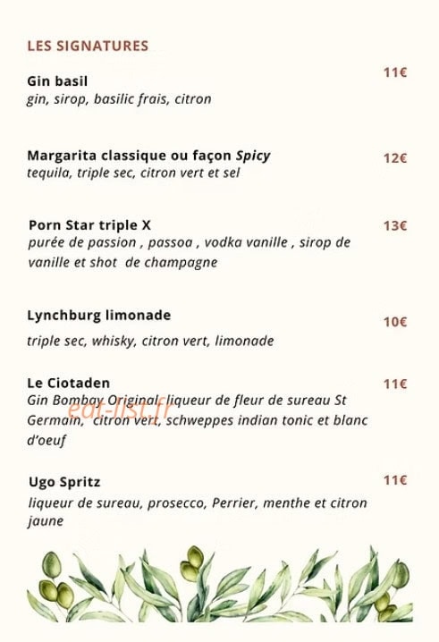 Côté Jardin — carte page 6