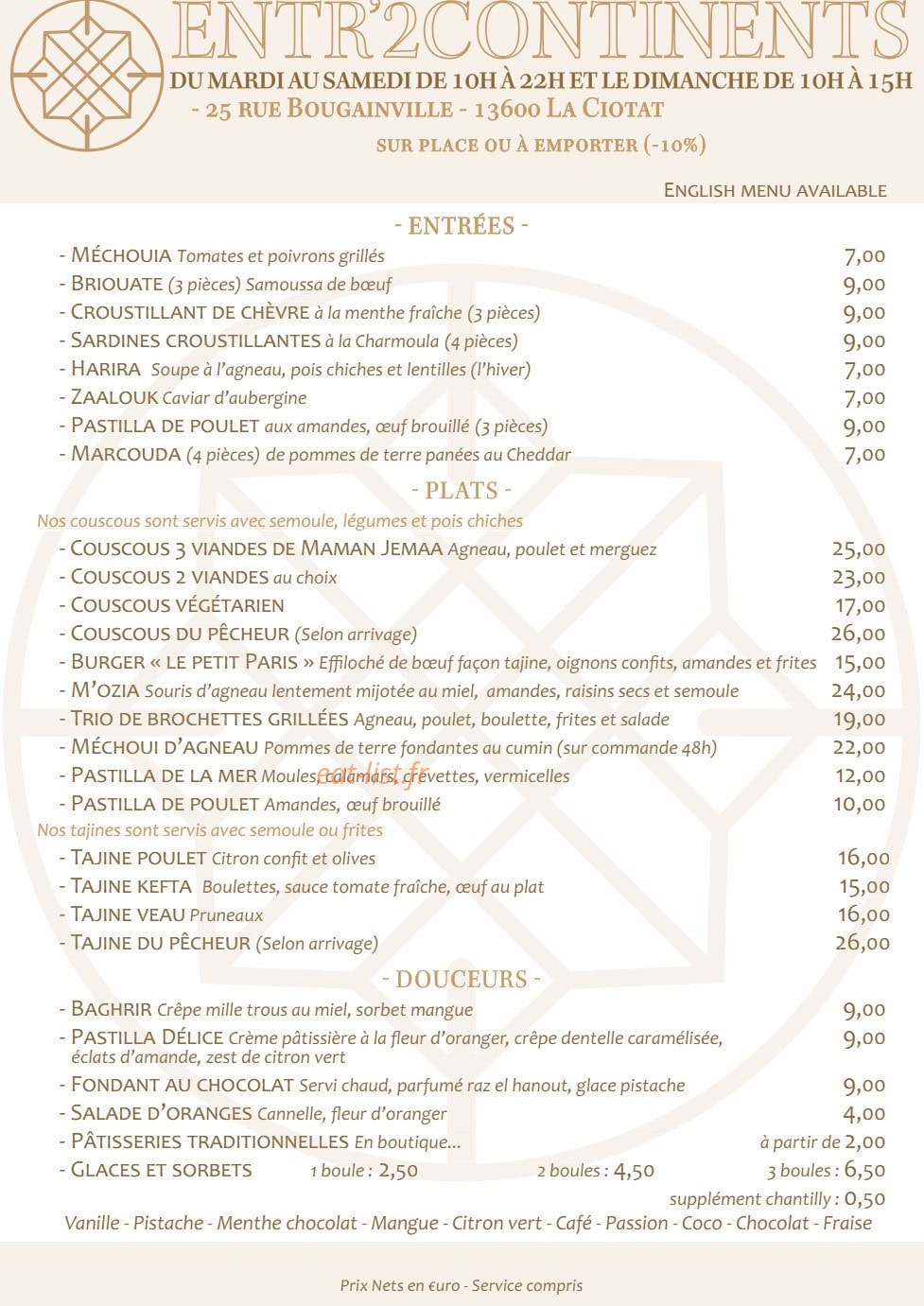 Entr’2 continents — carte page 1