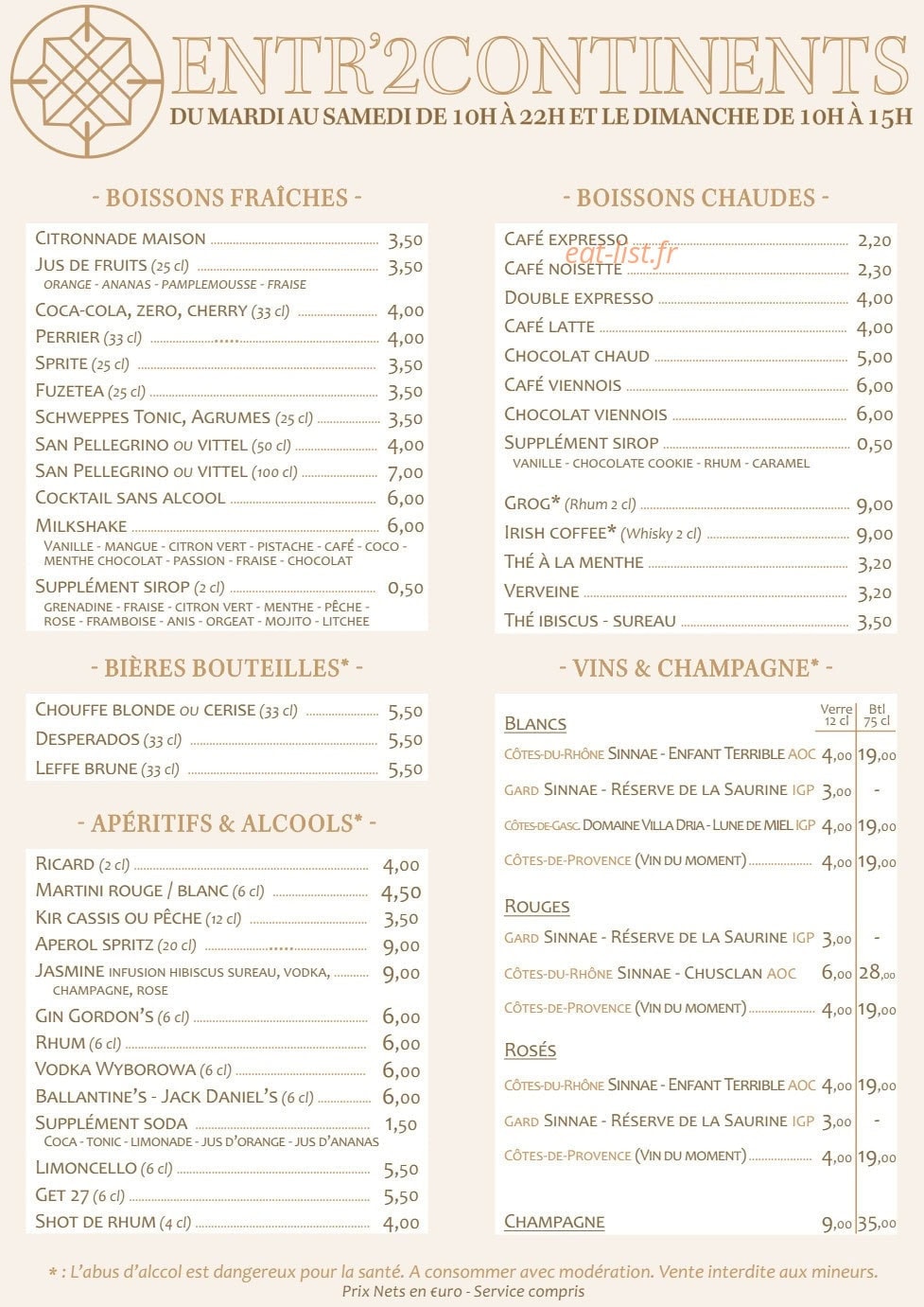 Entr’2 continents — carte page 2