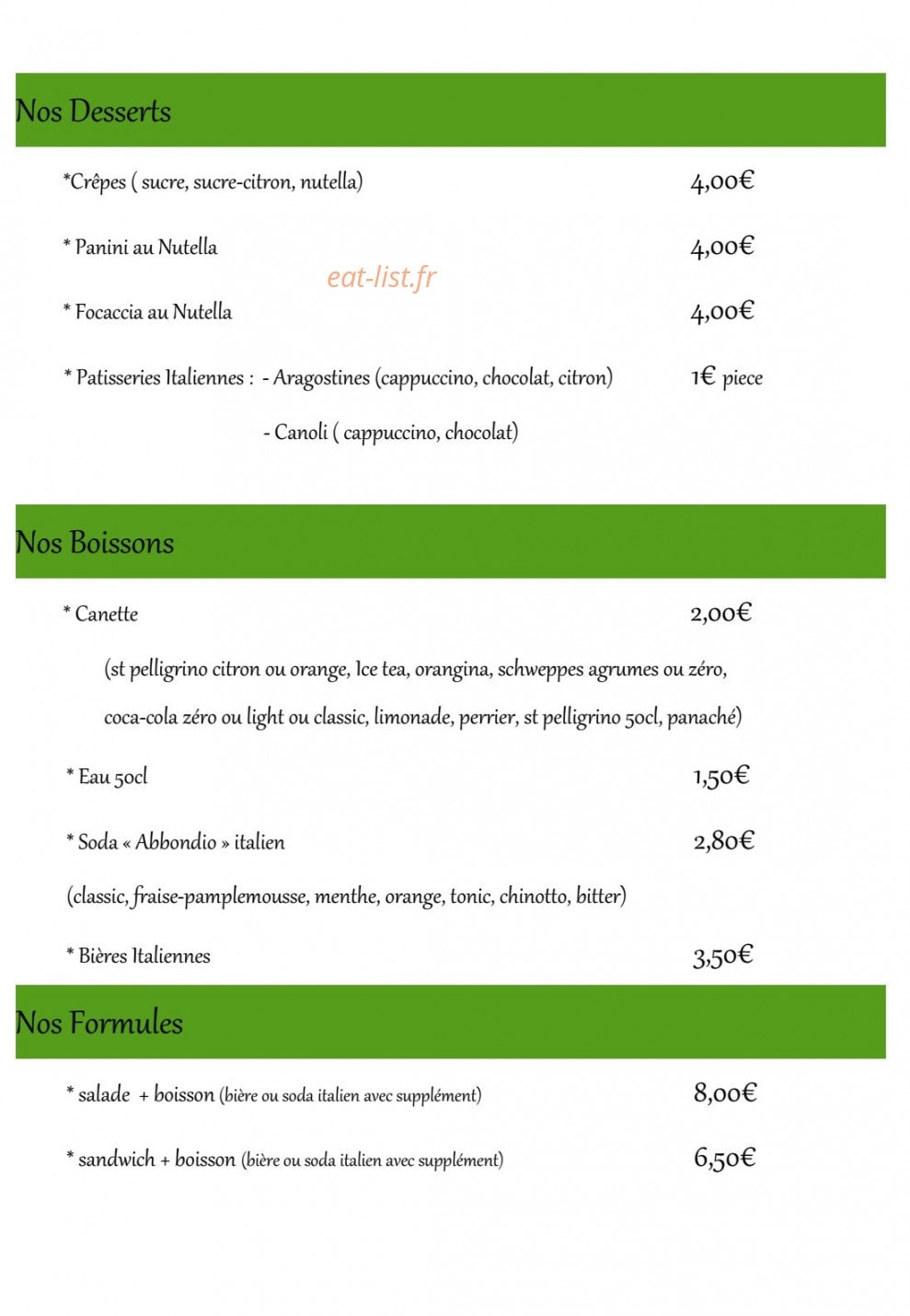 Goûter L'italie — carte page 2