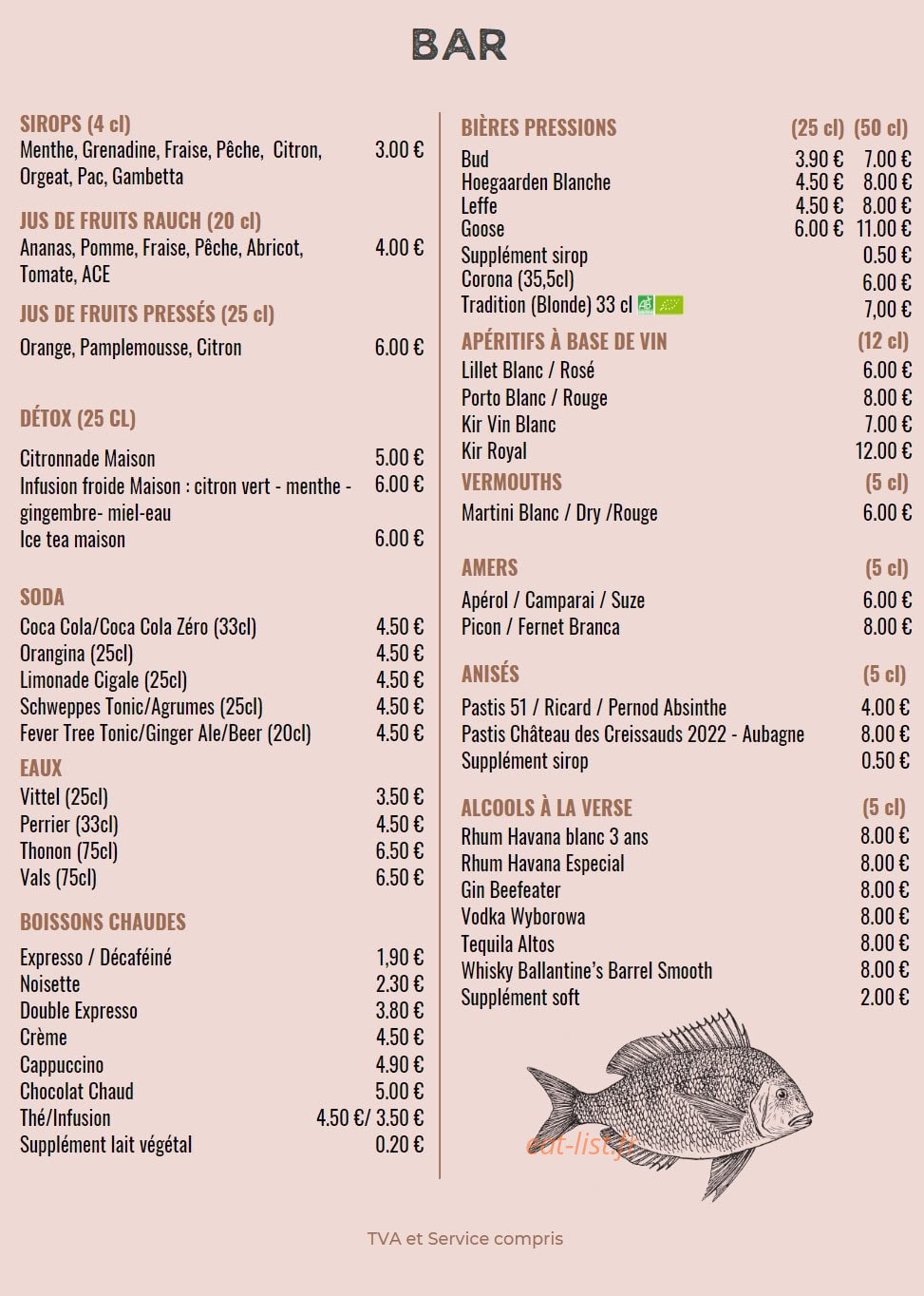 Hotel Rose Thé — carte page 8