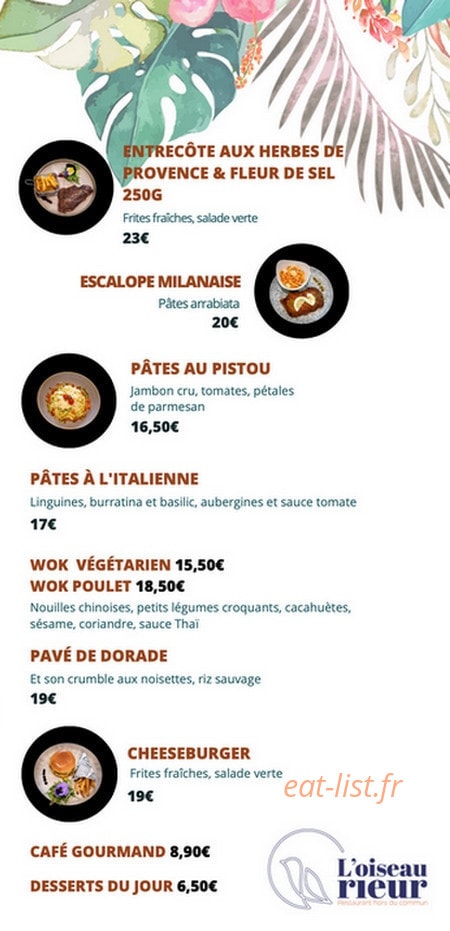 L'Oiseau rieur — carte page 1