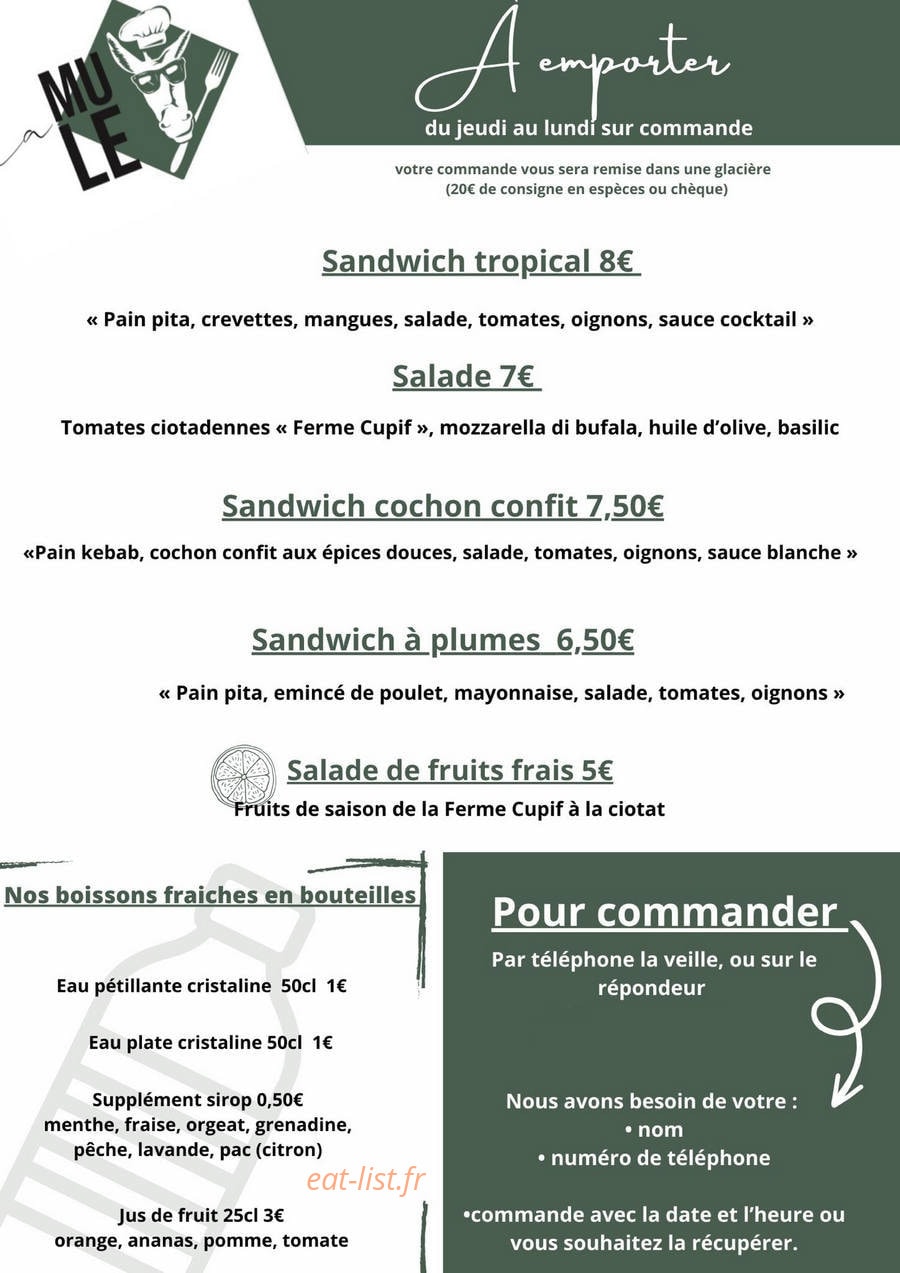 La Mule — carte page 1