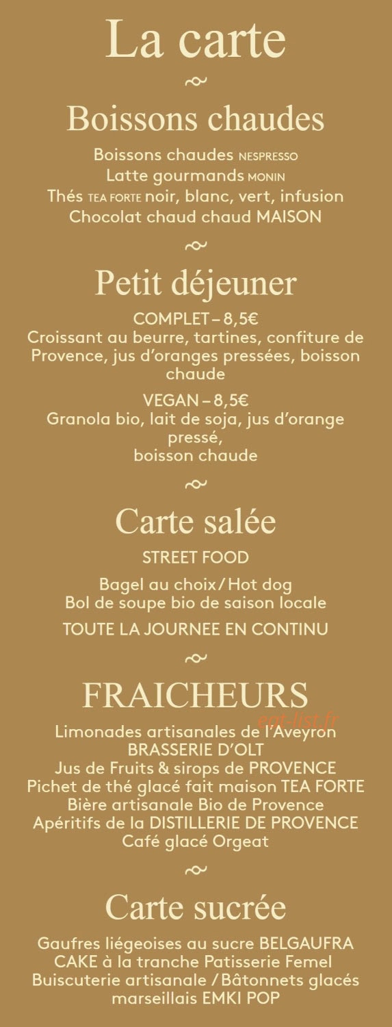 Le café de l’horloge — carte page 1
