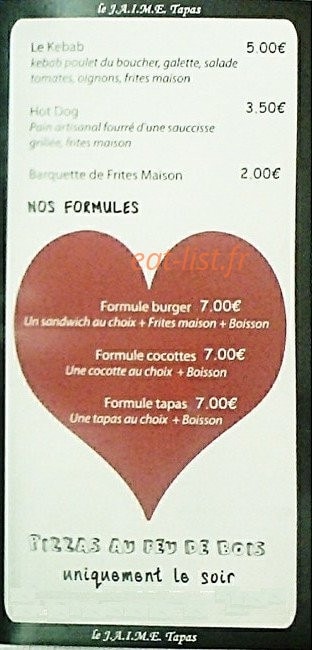 Le jaime tapas — carte page 3