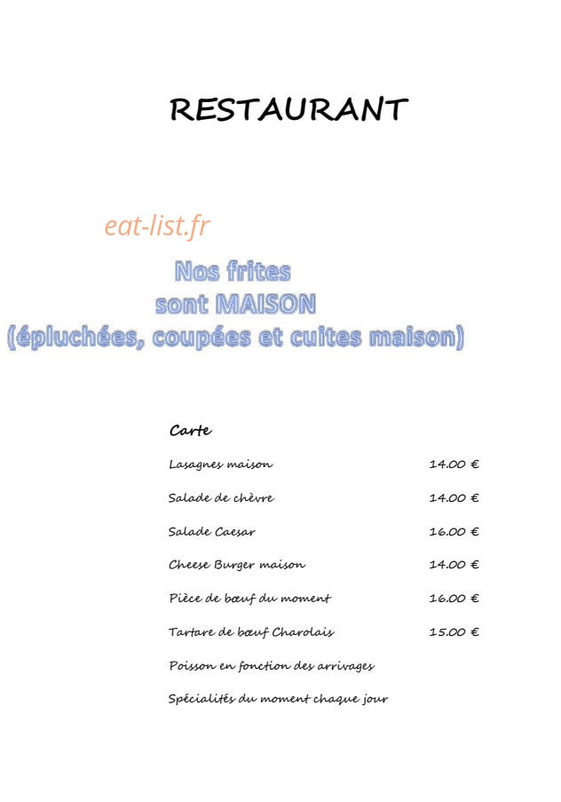 Le Lido — carte page 1