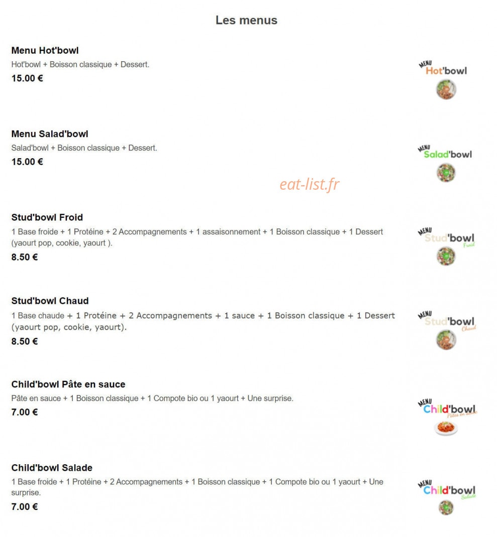 My Bowl — carte page 2