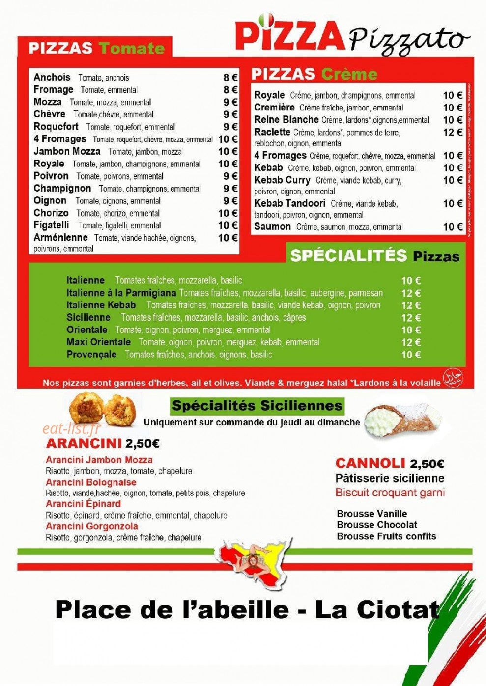 Pizza To' — carte page 2