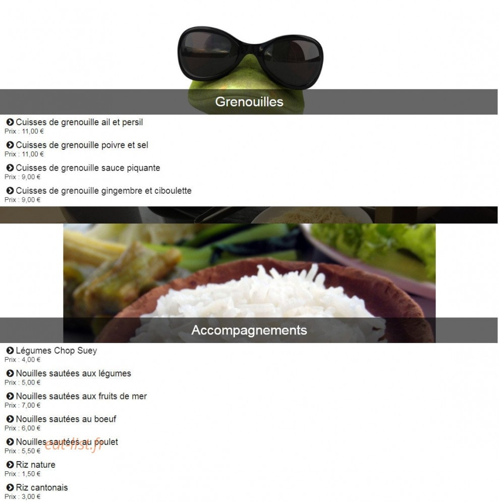 Restaurant Daxxia — carte page 5