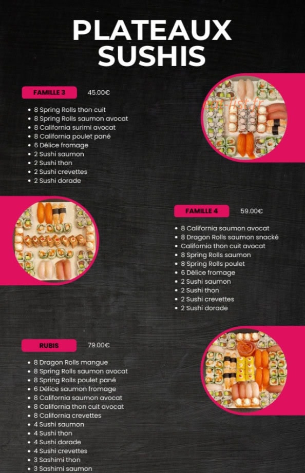 Rubis Sushi — carte page 8