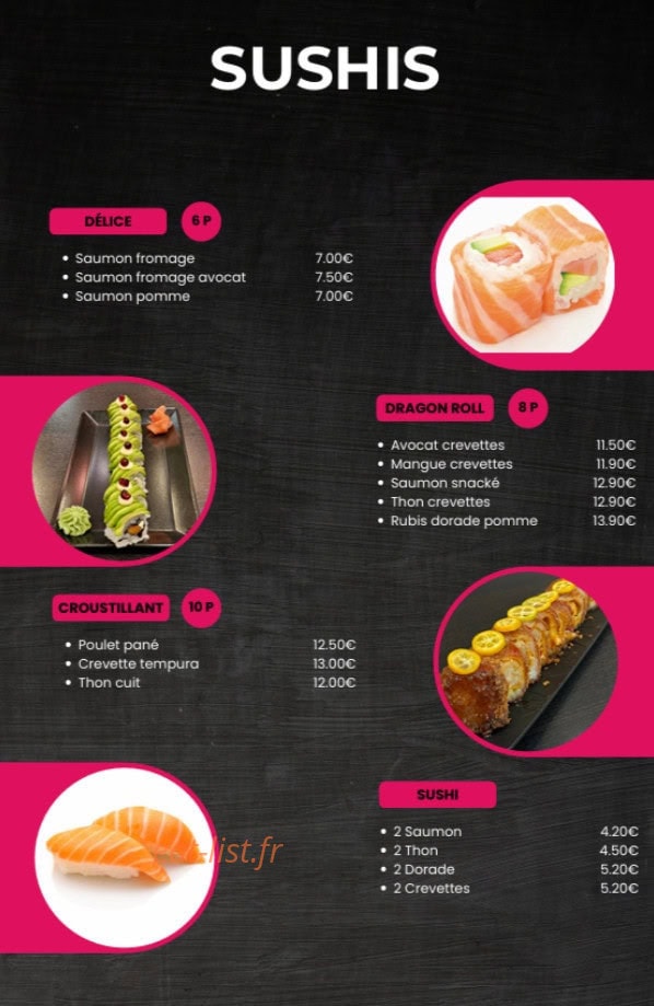 Rubis Sushi — carte page 9