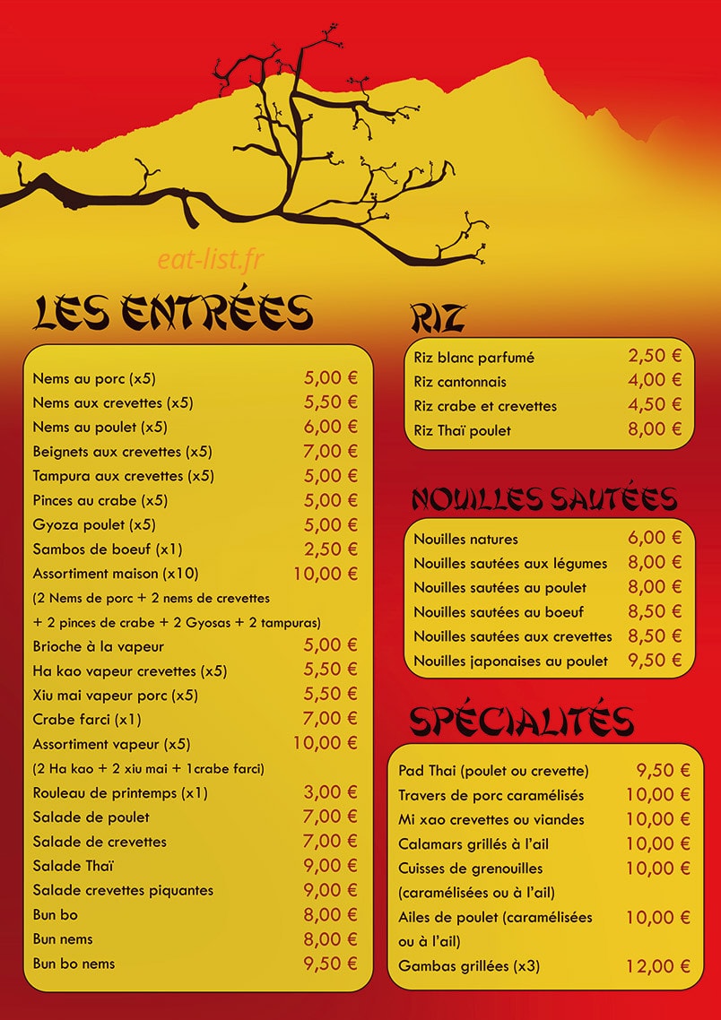 Soleil d'Asie — carte page 1
