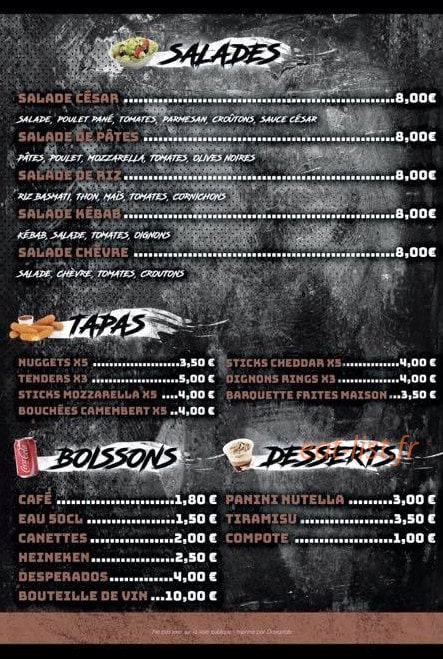 Tasty Food — carte page 3