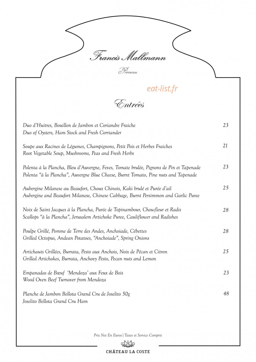 Francis Mallmann — carte page 1