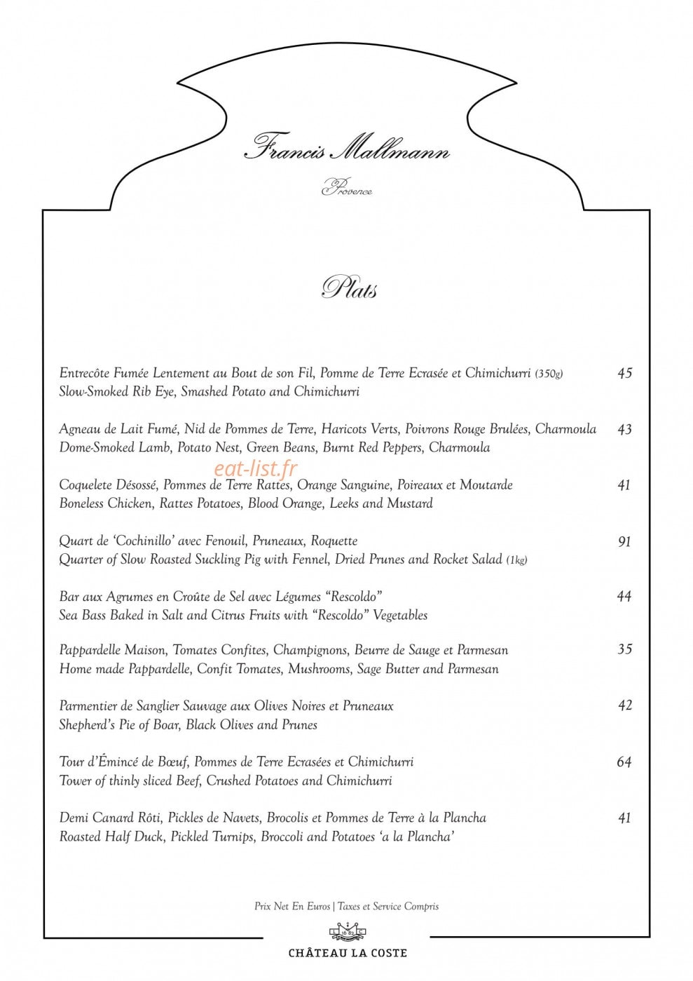 Francis Mallmann — carte page 2