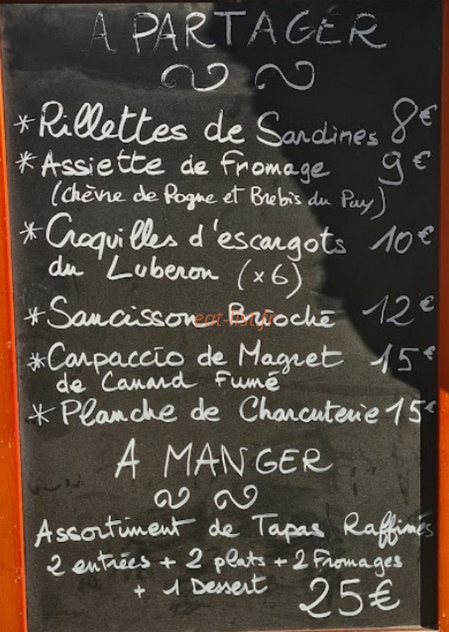 Carte et menu de La Bonne Quille à Le Puy Sainte Reparade — A partager et manger