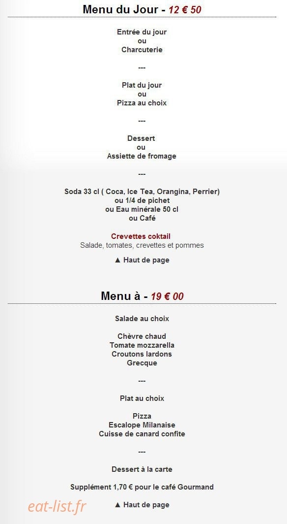 Carte et menu de La Tavaiolle à Le Puy Sainte Reparade — Les menus