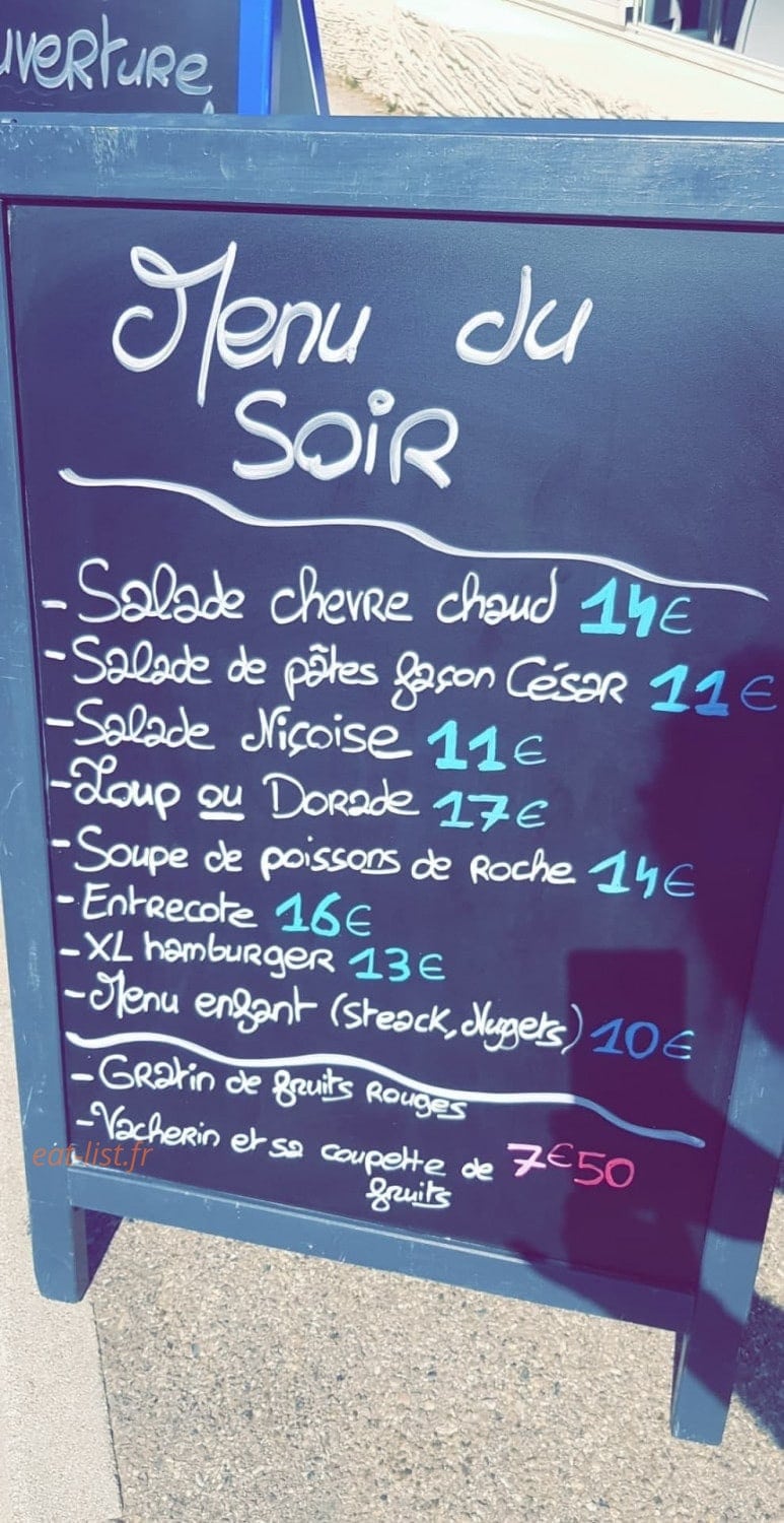 Buvette du Cap Rousset — carte page 1