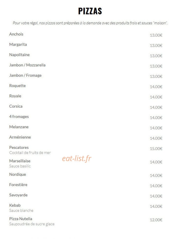 Le Beach café — carte page 2