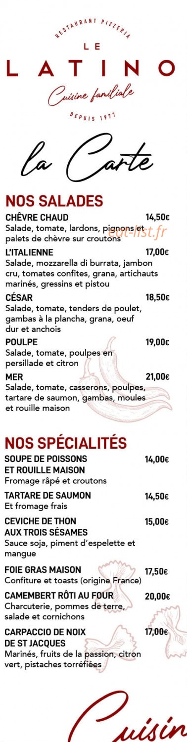 Le Latino — carte page 1