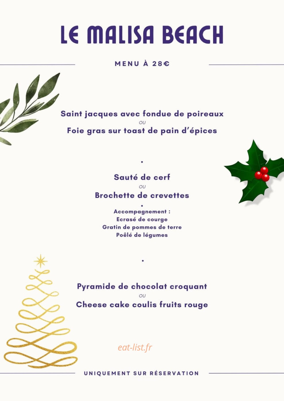 Le Malisa Beach — carte page 2