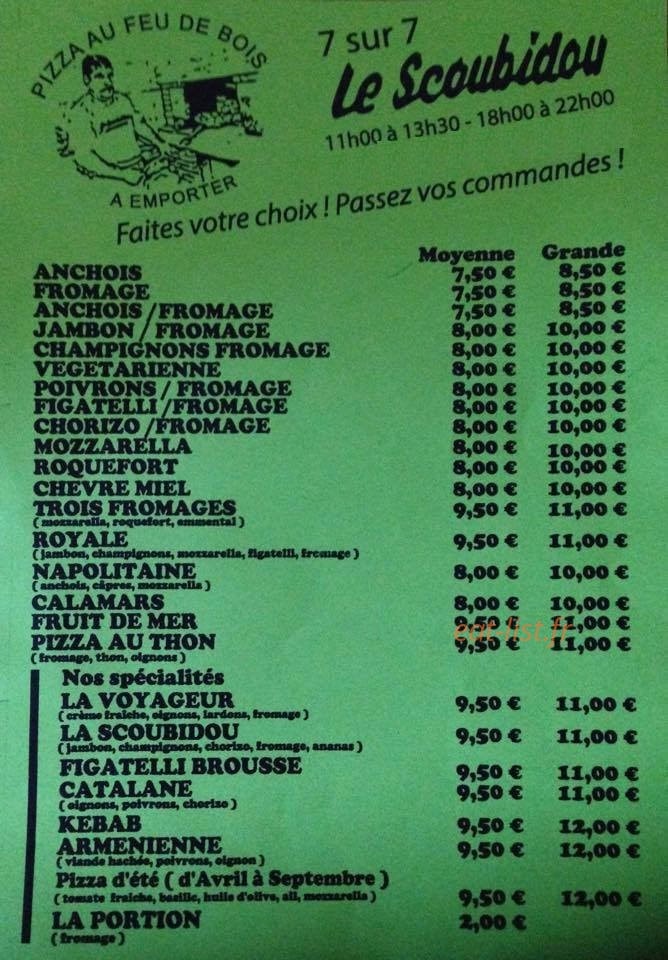 Le Scoubidou — carte page 1