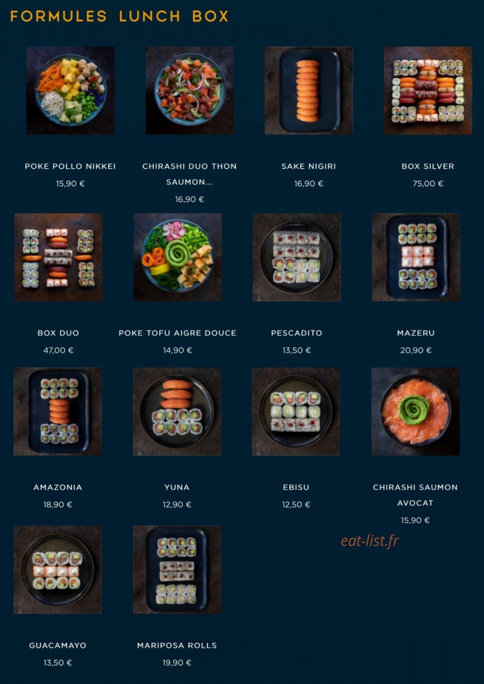 NKI sushi — carte page 2
