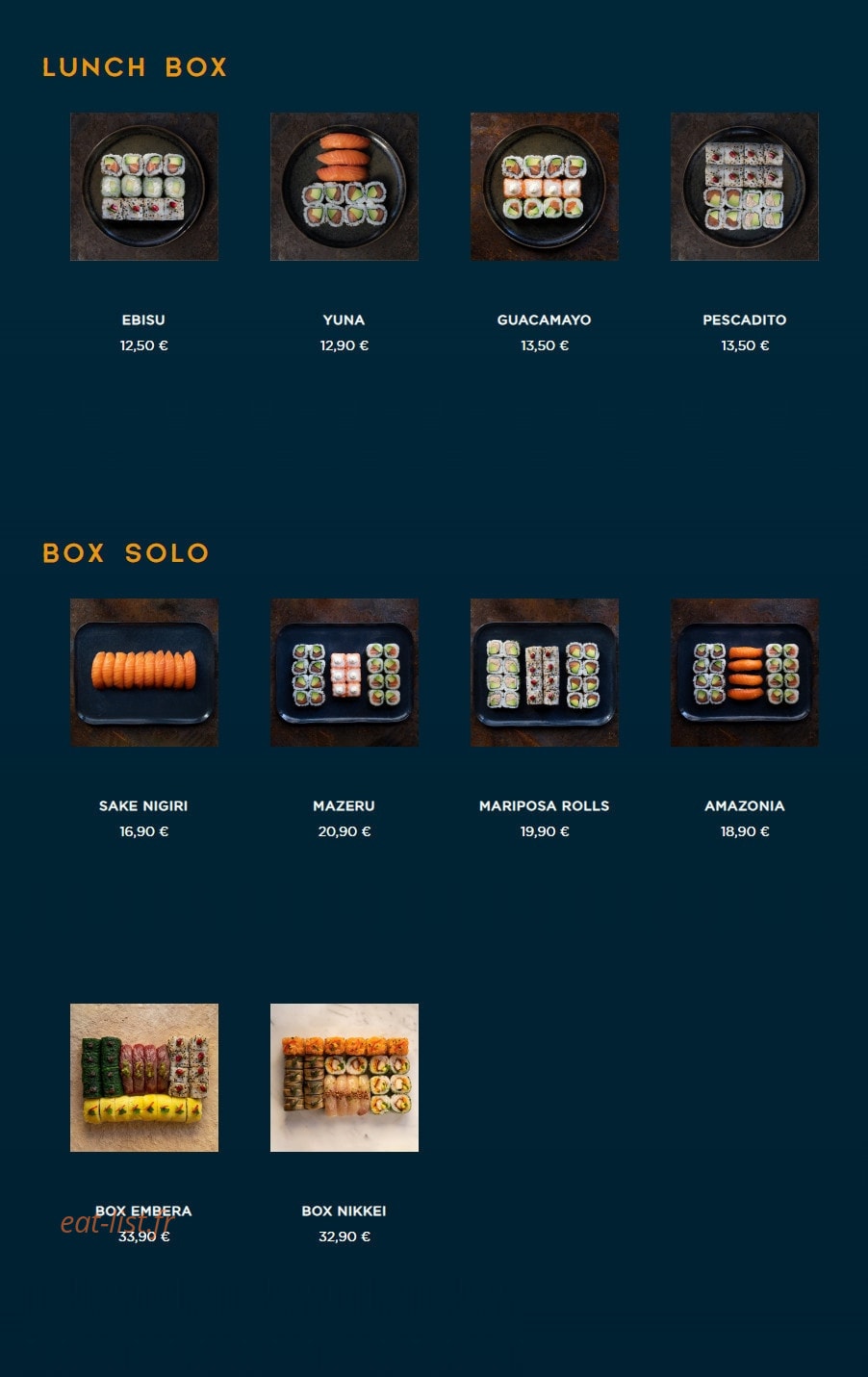 NKI sushi — carte page 6