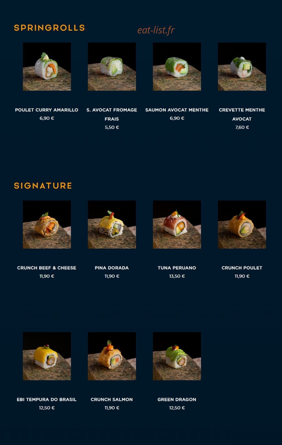 NKI sushi — carte page 9