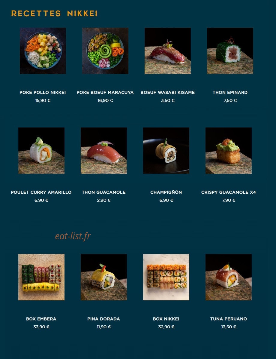 NKI sushi — carte page 3