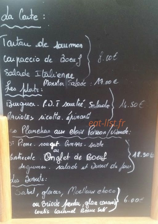 Café du Commerce — carte page 1