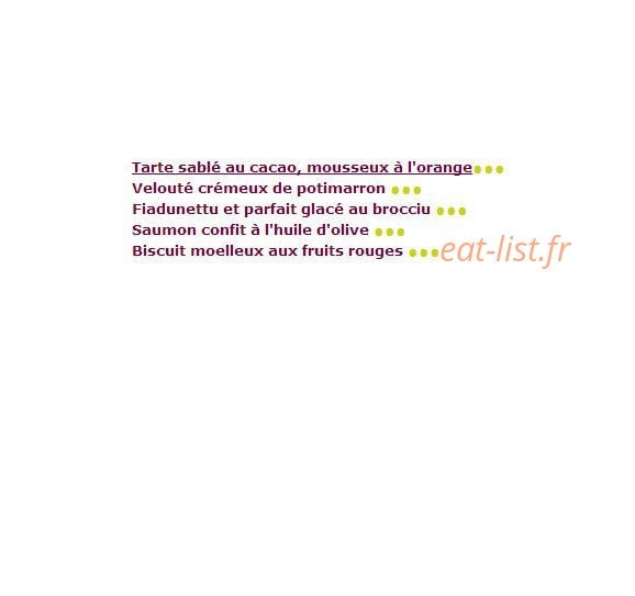 Le Pré Gourmand du Village — carte page 21