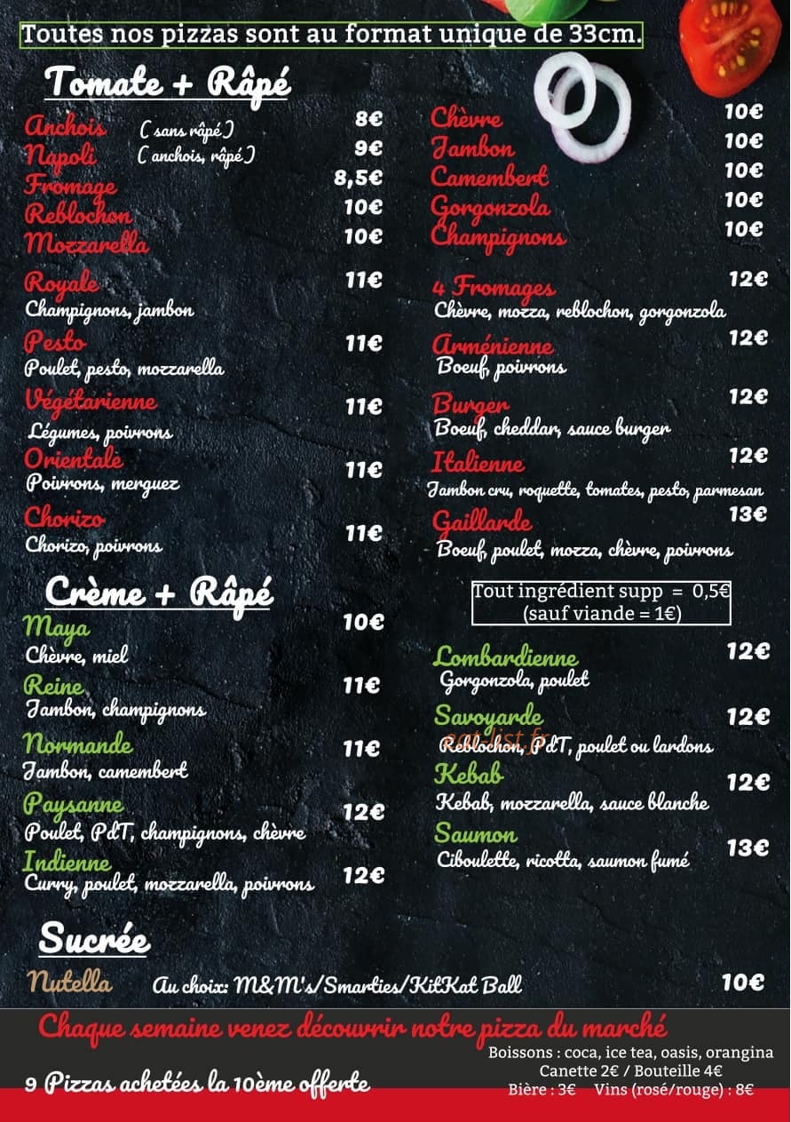 Pizza Dadou — carte page 2