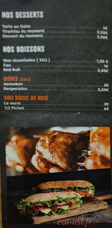 Snack la Baraque — carte page 5