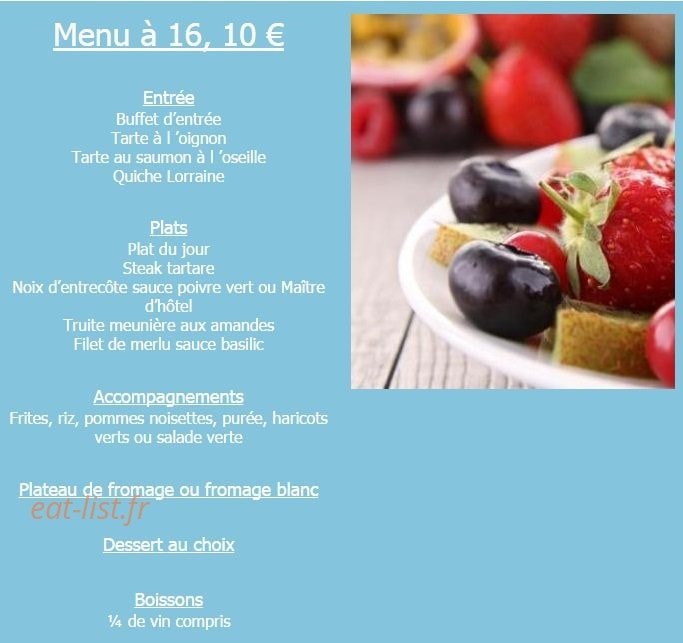 Brasserie le Bellevue — carte page 3