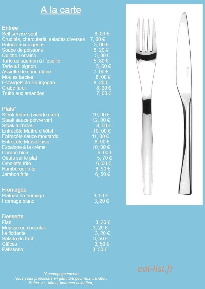 Brasserie le Bellevue — carte page 5