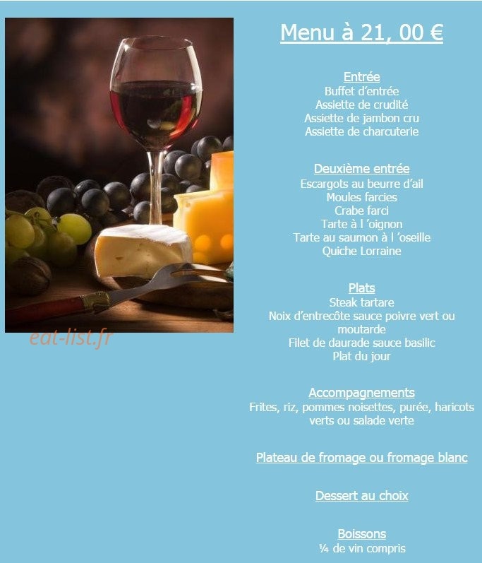 Brasserie le Bellevue — carte page 4