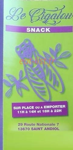 Le Cigalou — carte page 1