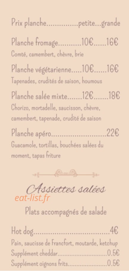 La chope dorée — carte page 1