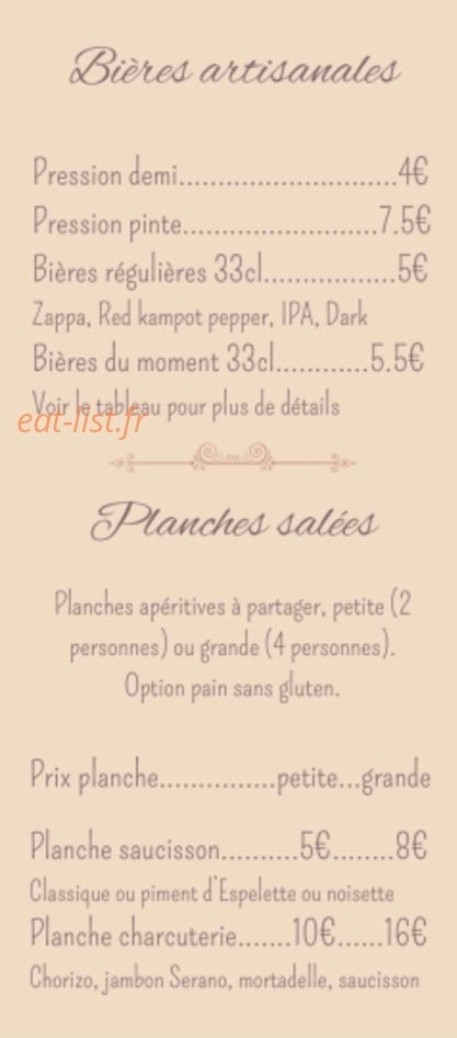 La chope dorée — carte page 4