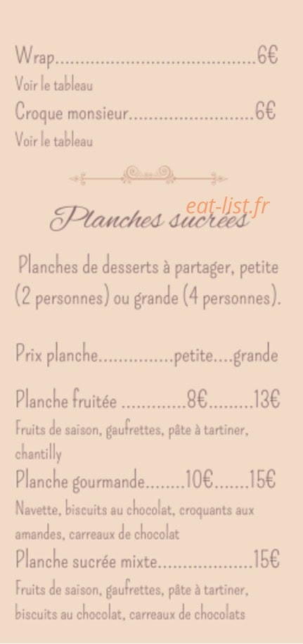 La chope dorée — carte page 2
