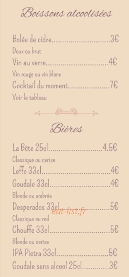La chope dorée — carte page 6