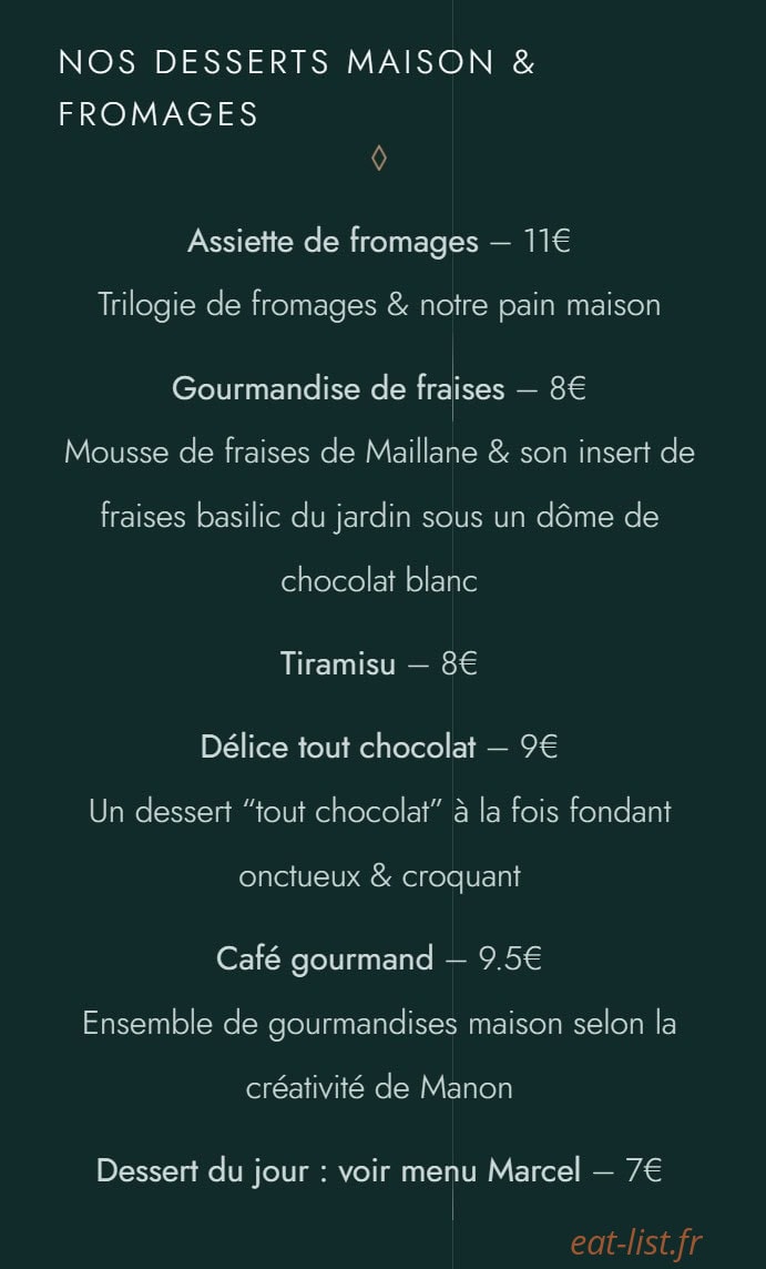 La table de Marcel — carte page 3