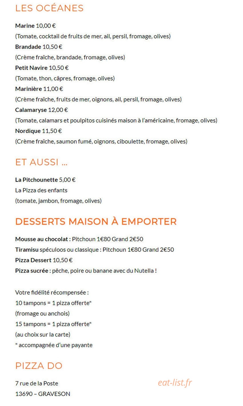 Pizza Do — carte page 4