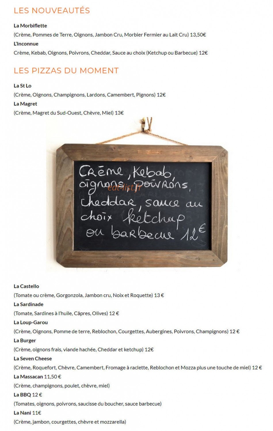 Pizza Do — carte page 1