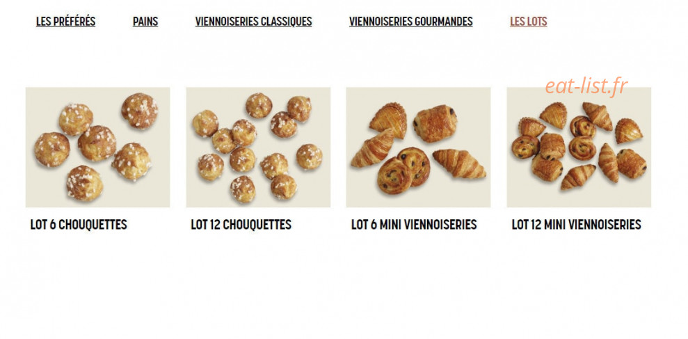 Brioche Dorée — carte page 11