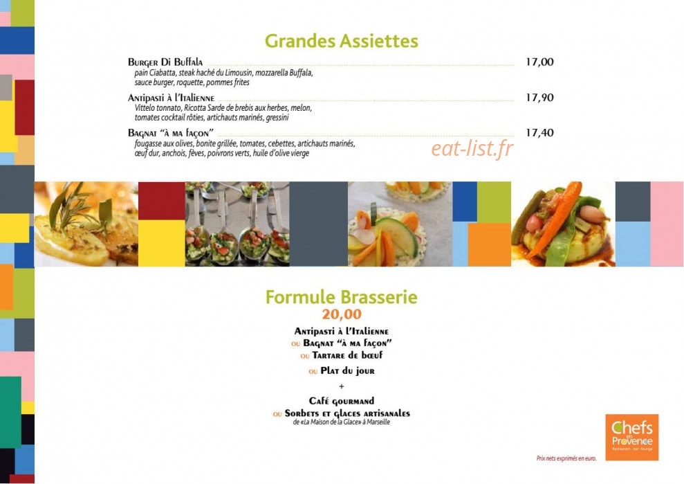 Chefs en Provence — carte page 3