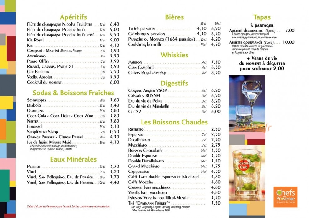 Chefs en Provence — carte page 4